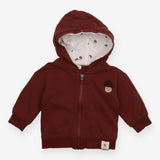 Hoodie Brown Toadstool Applique