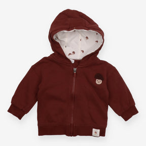 Hoodie Brown Toadstool Applique