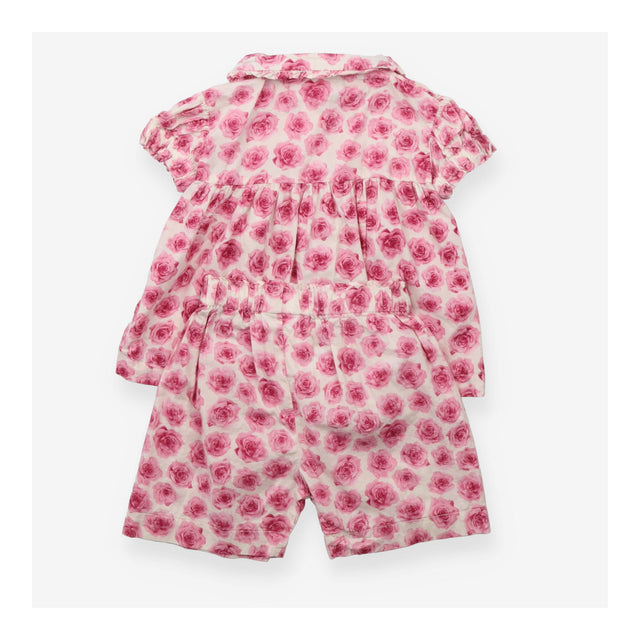 White with Pink Roses Pyjamas 