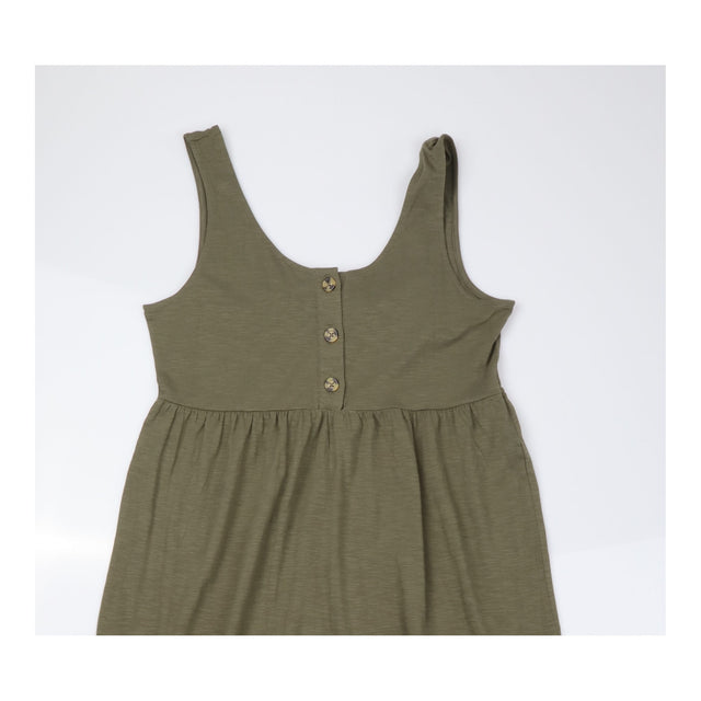 Maternity Dress Khaki Green Sleeveless Ankle Lengt