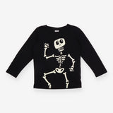 Kids Black Glow-in-the-Dark Skeleton Halloween Lon