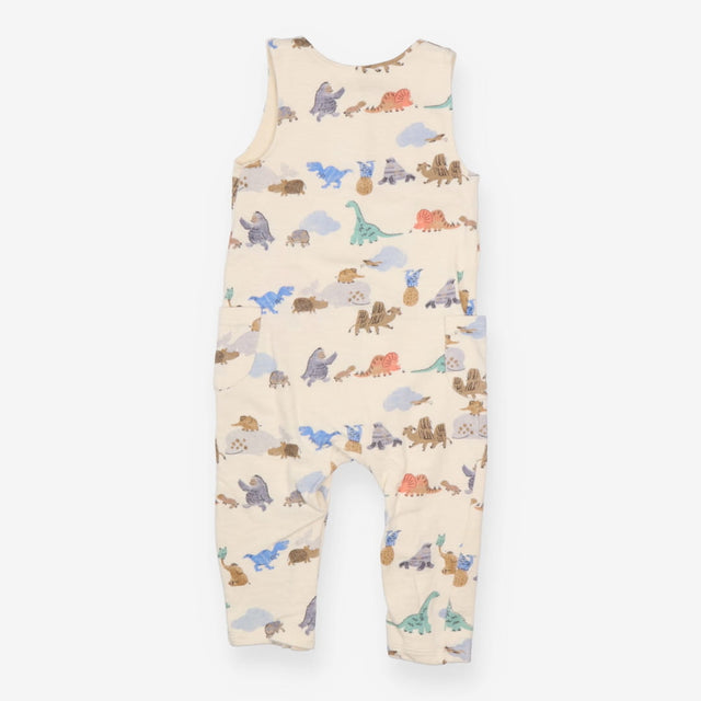 Romper Cream with Dinosaurs and Animals