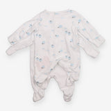 Sleepsuits white with blue sheep  2pcs