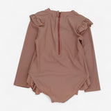 Swimsuit LS Dusky Pink Frills