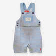 Dungarees Shortie Blue Striped