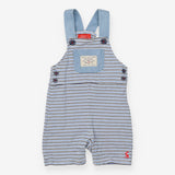 Dungarees Shortie Blue Striped