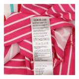 Pink striped LS top with sequin rainbow zebra