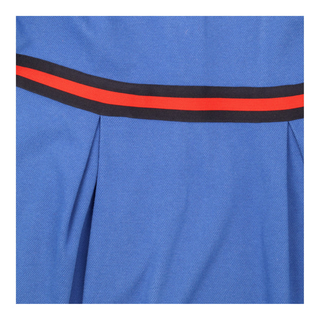 Dress Cobalt Blue Striped Waist Cotton 3/4 Sleeve