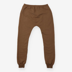 Cuffed Jogger Fleece Lined Brown with Cream Drawst