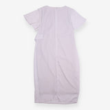 Maternity Dress Pale Grey Draped Side Tie Flutter 