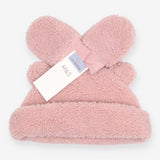 Hat and mittens pink fleece