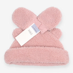Hat and mittens pink fleece