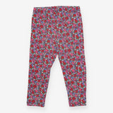 Leggings Navy Red and Pink Floral
