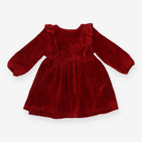 Burgundy velour dress
