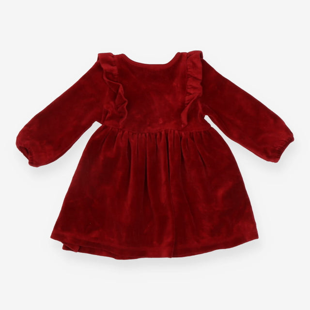 Burgundy velour dress