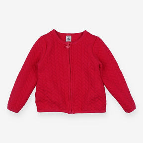 Jacket pink quilted zip