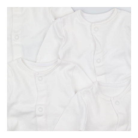 Sleepsuits White Popper 4 Pack