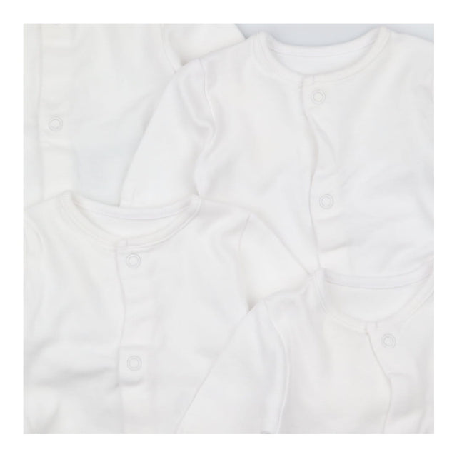 Sleepsuits White Popper 4 Pack