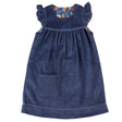 Winter Shift Dress - Reversible Blue Cord