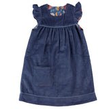 Winter Shift Dress - Reversible Blue Cord