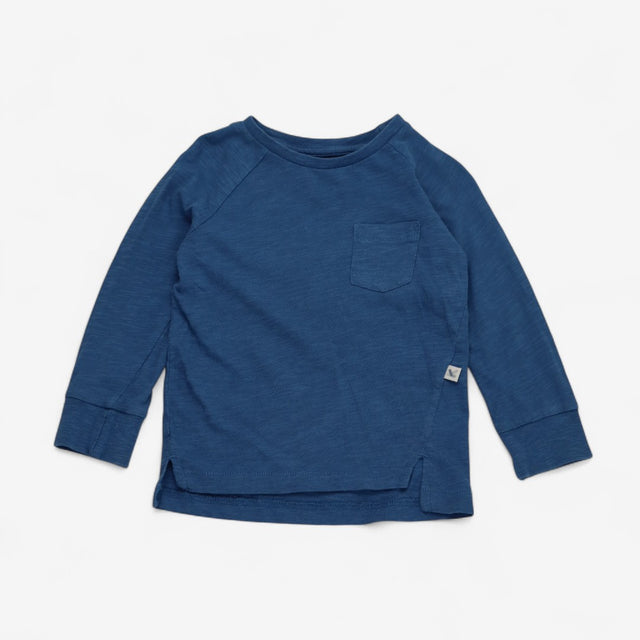 Long sleeve blue with pocket 