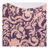 Dress Midi Long Sleeve Cotton Paisley Floral Navy 