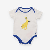 Bodysuit white with yellow rabbit