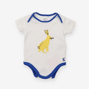 Bodysuit white with yellow rabbit