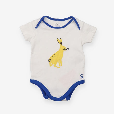 Bodysuit white with yellow rabbit