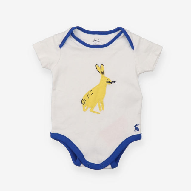 Bodysuit white with yellow rabbit