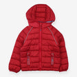 Padded Red Coat with Grey Dots