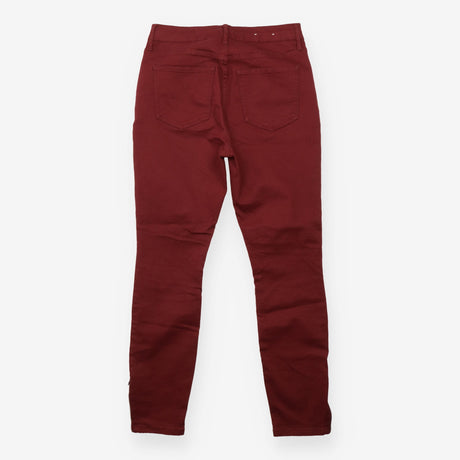 Biker Super Skinny Jeans Burgundy Berry