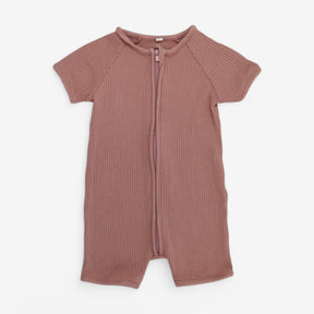 Shortie Romper Rose Zip Up