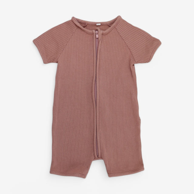 Shortie Romper Rose Zip Up