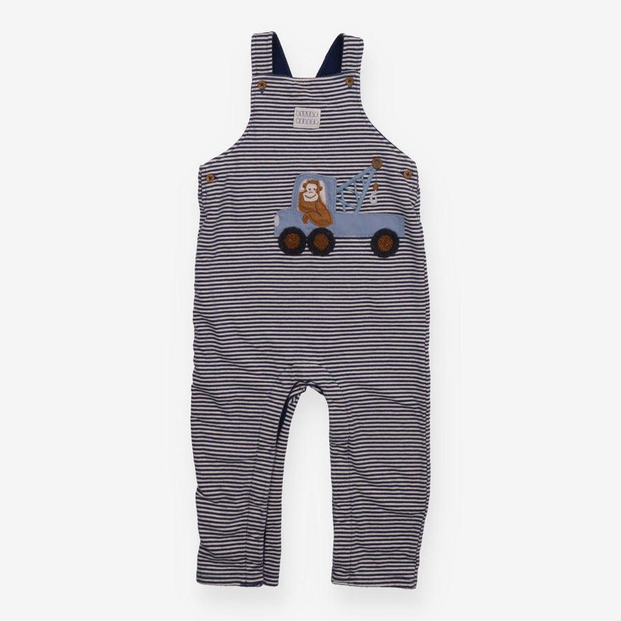 Dungarees navy stripes monkey in pickup