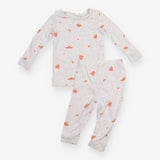 Pyjamas grey orange Halloween symbols