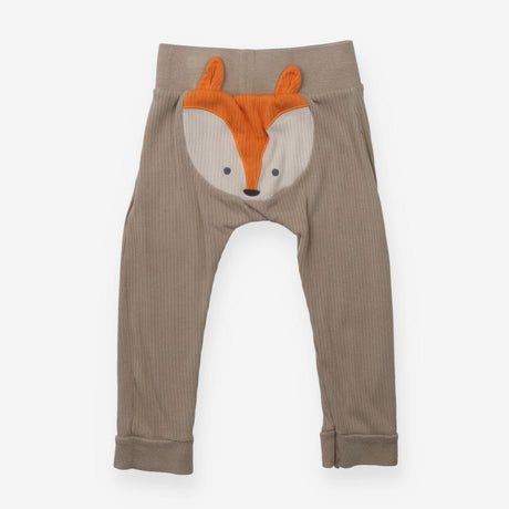 Ribbed joggers with fox bottom