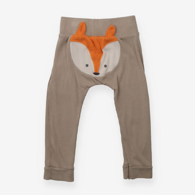 Ribbed joggers with fox bottom