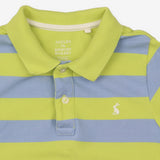 Blue and Green Striped Polo Shirt