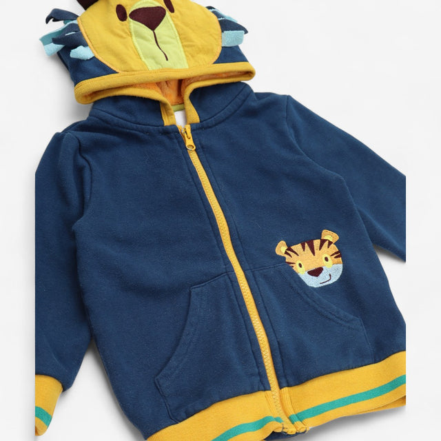 Zip Hoodie Blue Lion & Tiger