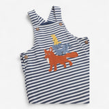 Dungarees Blue and White Stripe Fox and Friends St