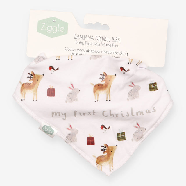 Ziggle My First Christmas Dribble Bib