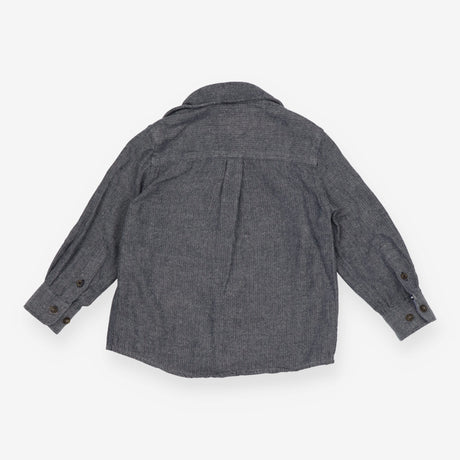 Shirt LS blue herringbone pattern