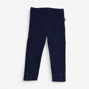 Navy Button Leggings