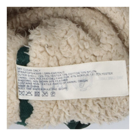 Green Quilted Jacket with Faux Fur Lining