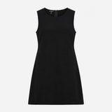 Dress Black Sleeveless Round Neck Stretch Ponte Sh