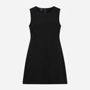Dress Black Sleeveless Round Neck Stretch Ponte Sh