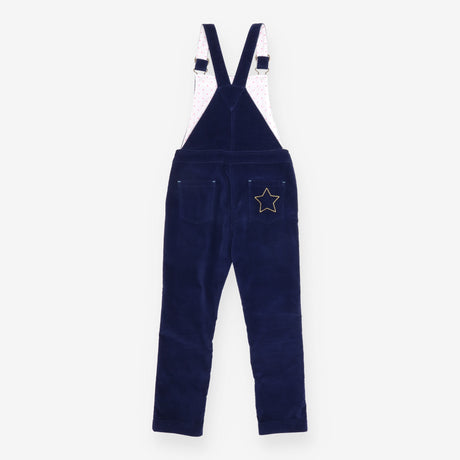 Dungarees Velour Navy with Star Applique