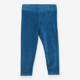 Blue Velour Leggings