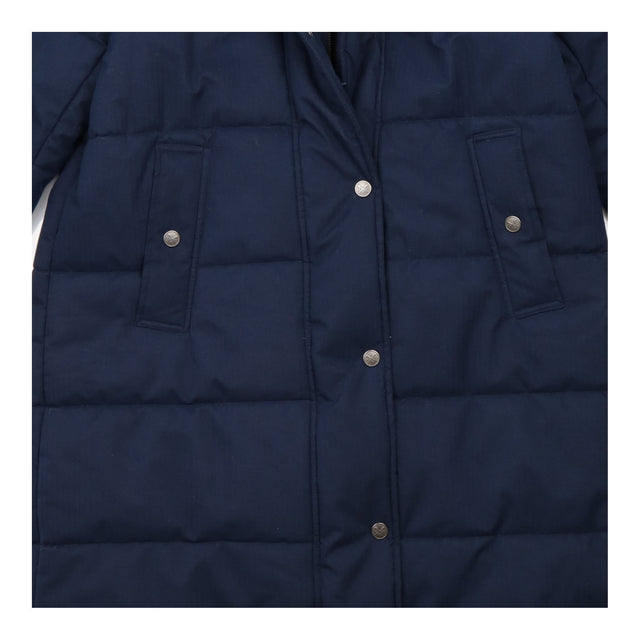 Padded Coat Navy Longline Hooded Heavyweight